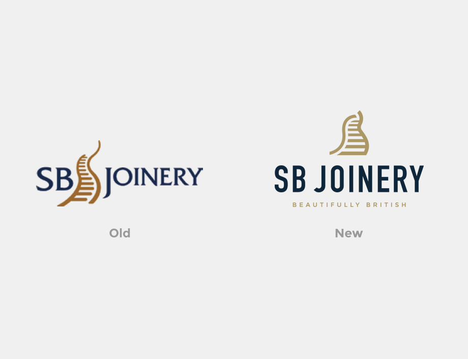SB Joinery logo design and branding.