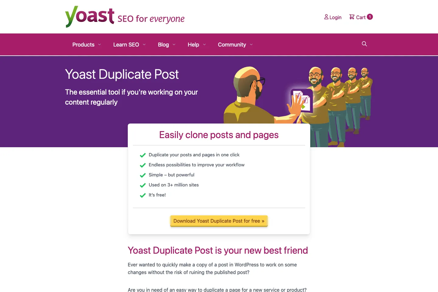 Yoast Duplicate Post for WordPress