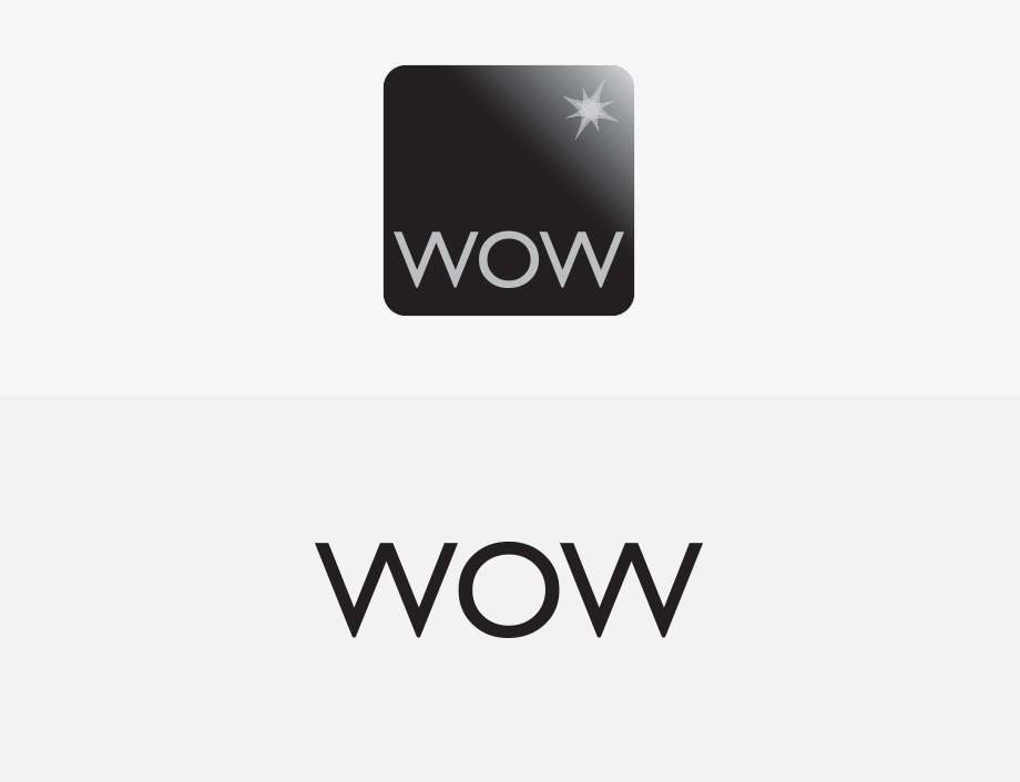 The Wow Company logo and branding by Fhoke.