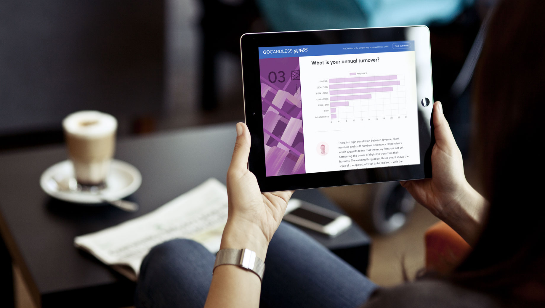 2018 GoCardless Accountants Benchmarking Report on iPad