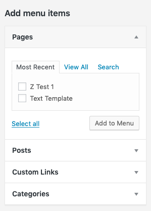Add Menu Items in WordPress