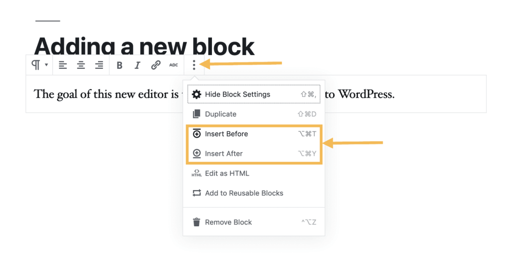 WordPress Gutenberg Add Block
