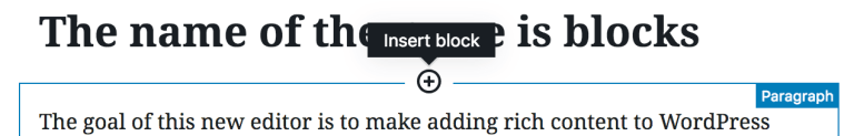 WordPress Gutenberg Add Block