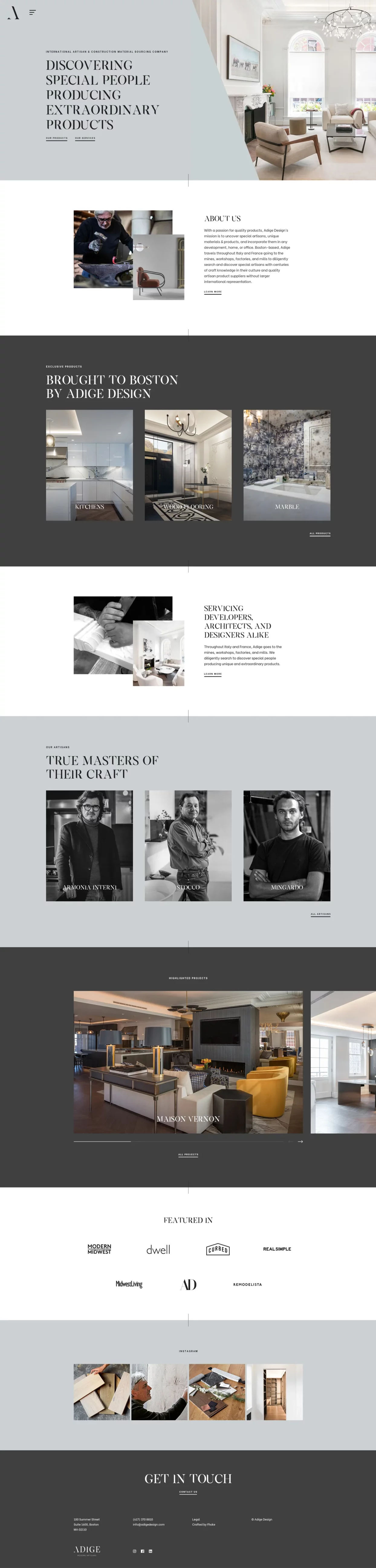 Adige Design WordPress website design by Fhoke