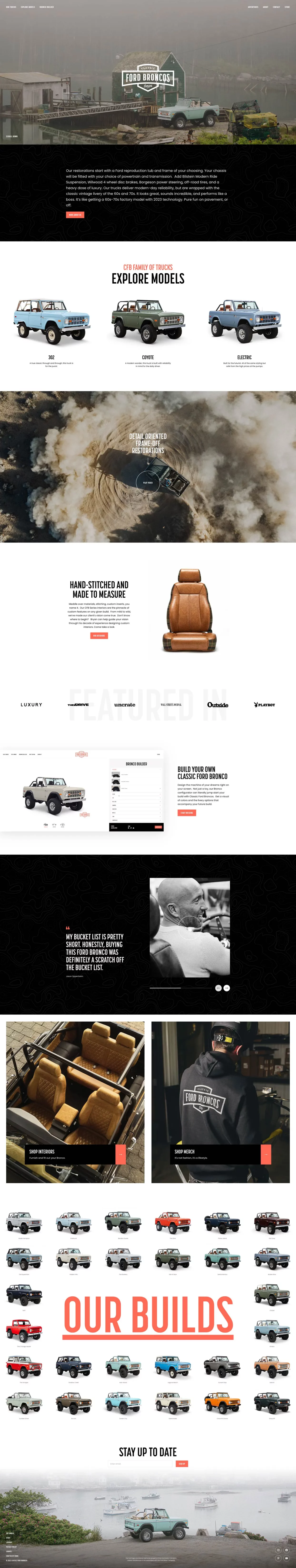 Classic Ford Broncos WordPress Website Design by London WordPress agency Fhoke