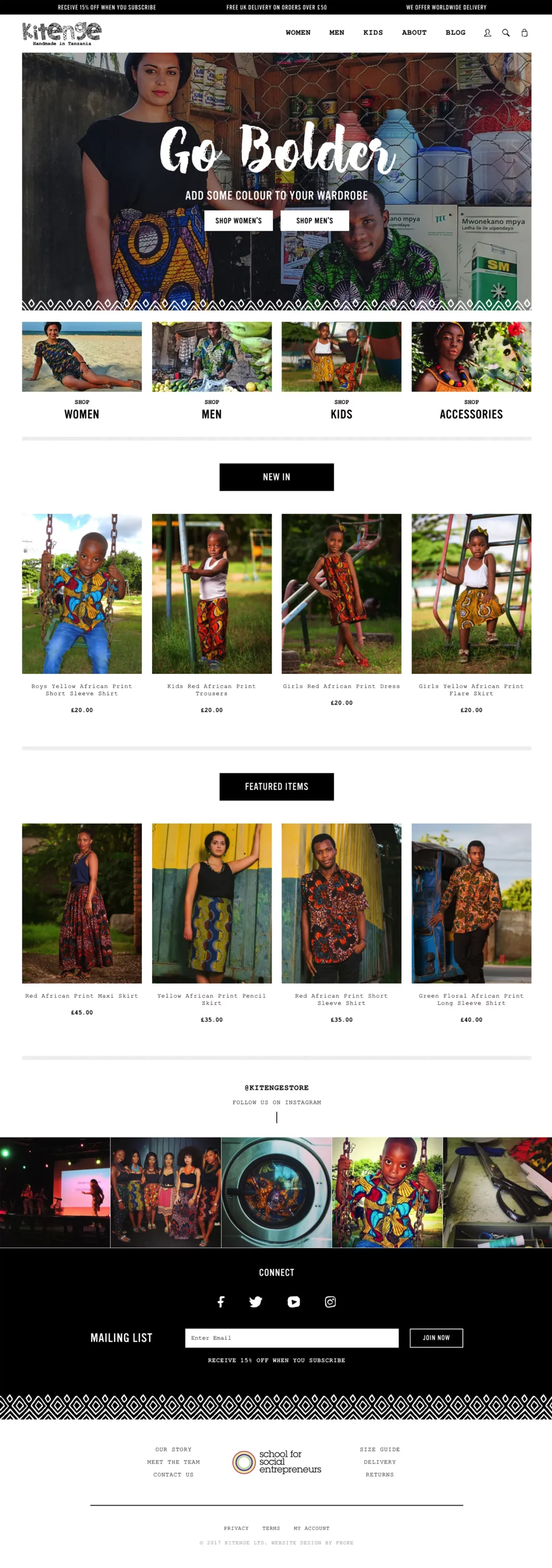 Fhoke Design Kitenge WooCommerce Website