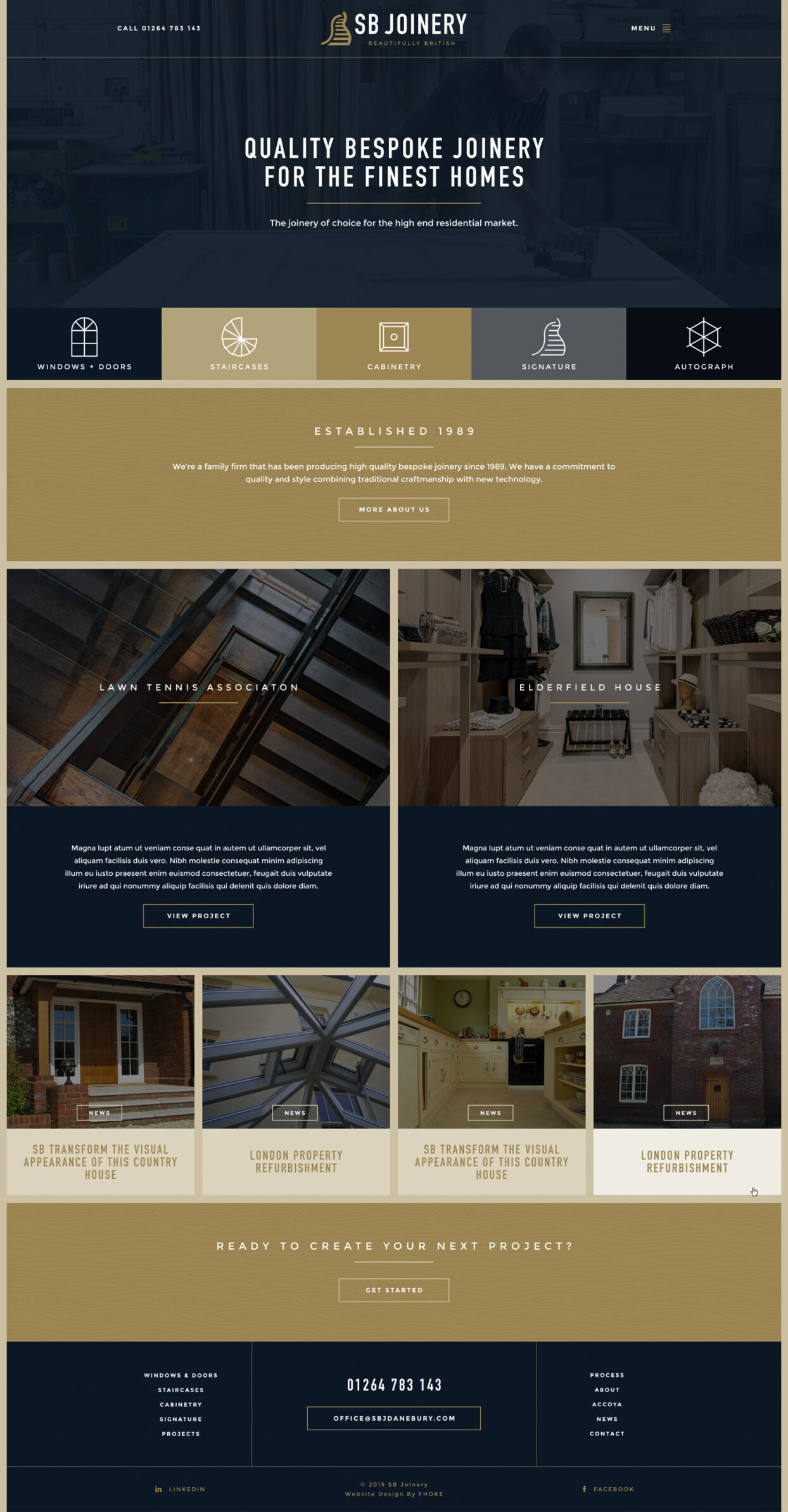 Fhoke Design SB Joninery Website