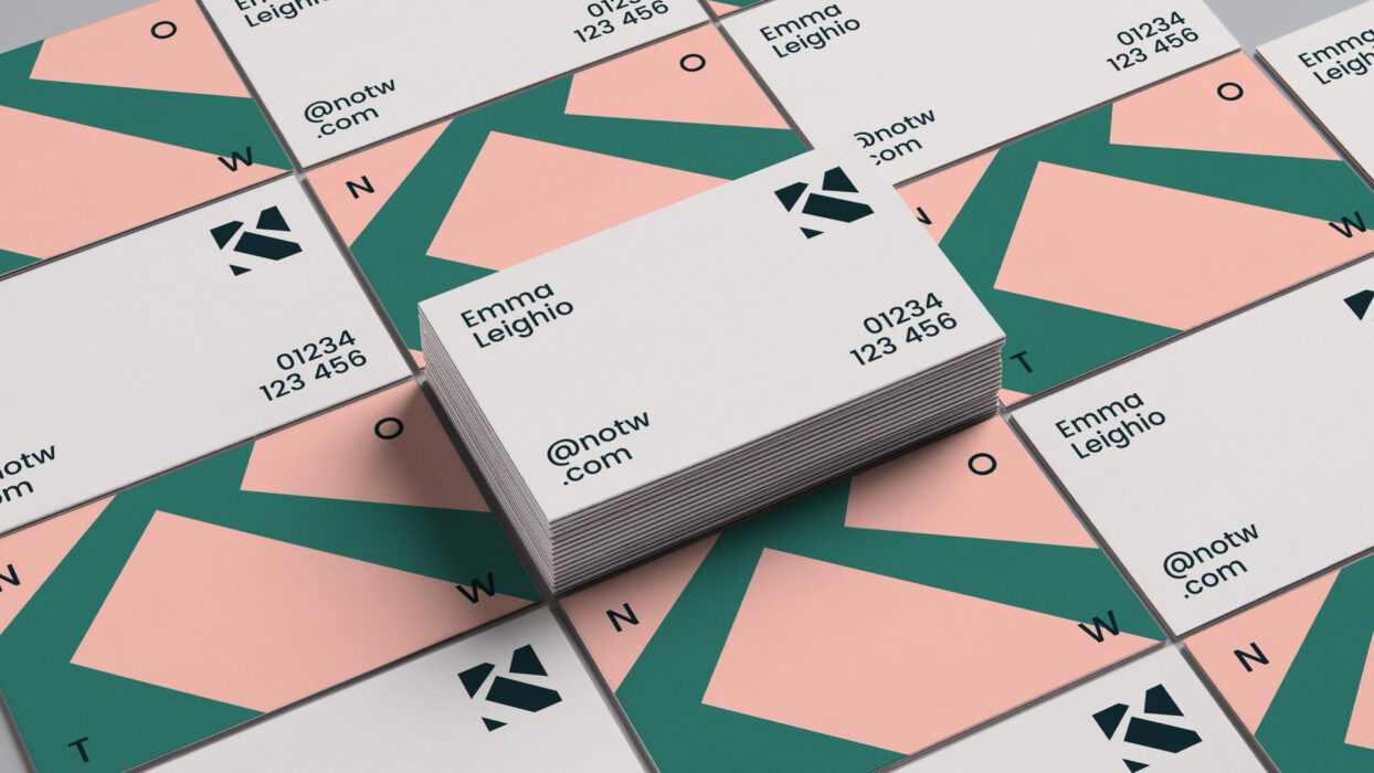 Visual brand development process to business cards