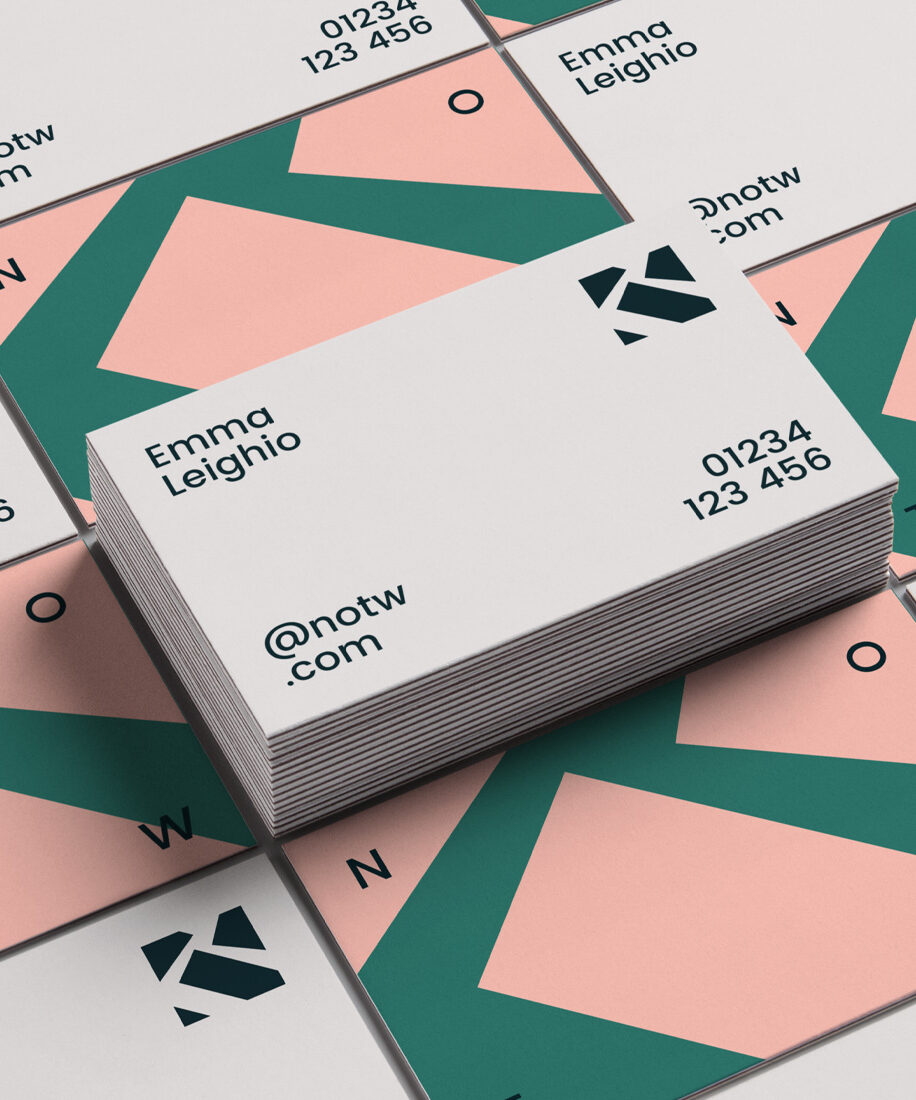 Visual brand development process to business cards