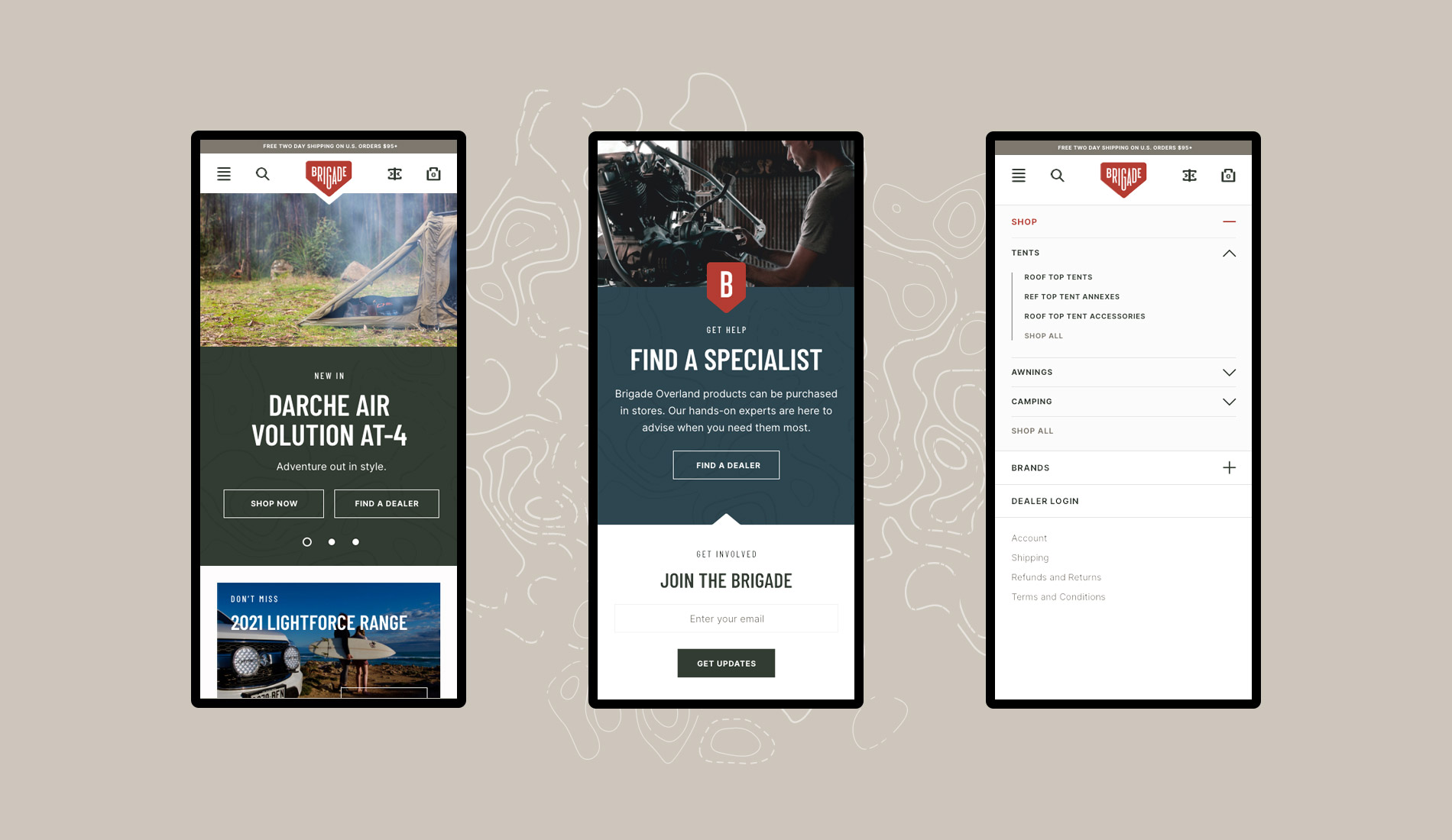 Brigade Overland Responsive Web Design