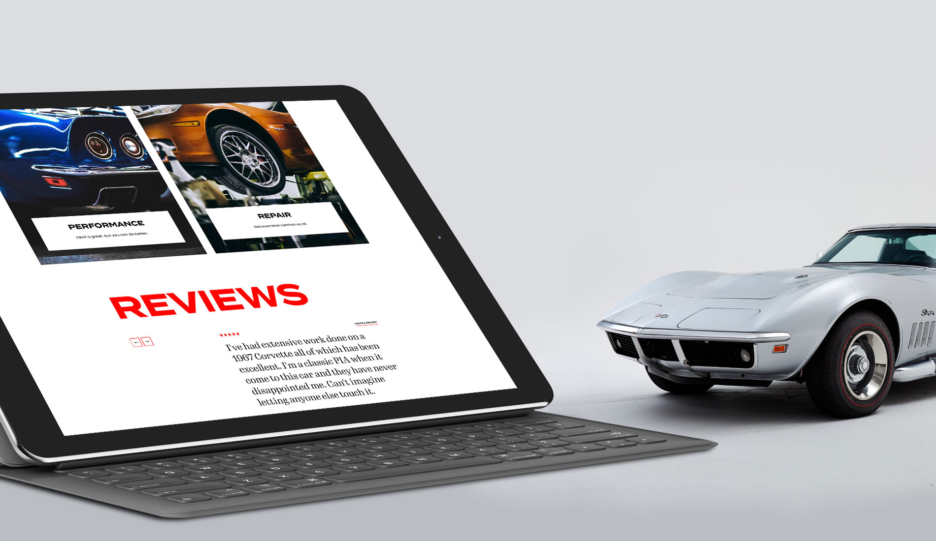 Corvette Care Website Design by London WordPress agency Fhoke