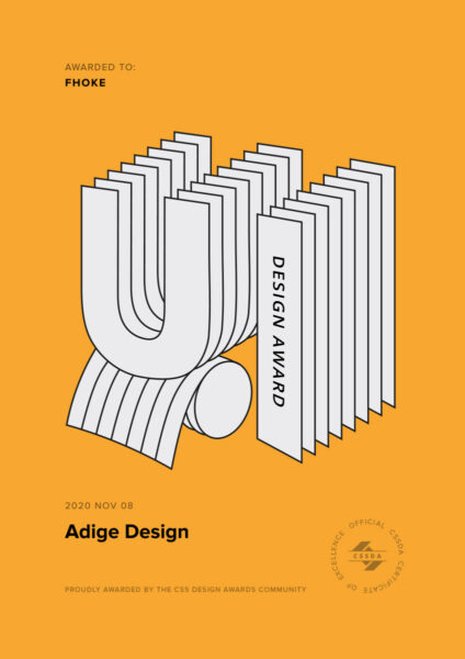 CSS Design Awards User Interface Design Award
