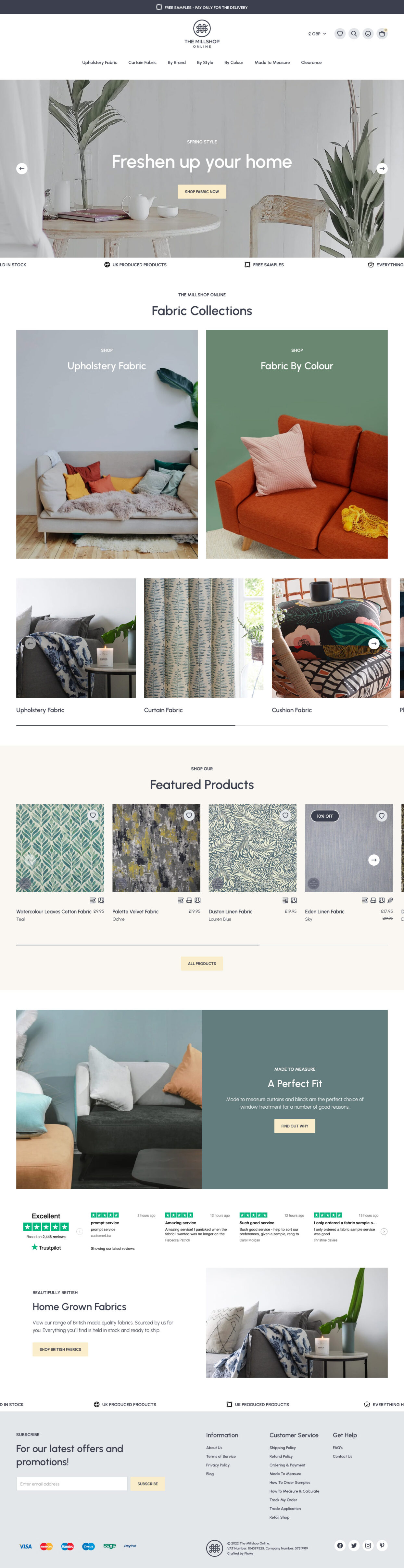 The Millshop Online Shopify eCommerce Design by Fhoke a London Shopify agency Fhoke