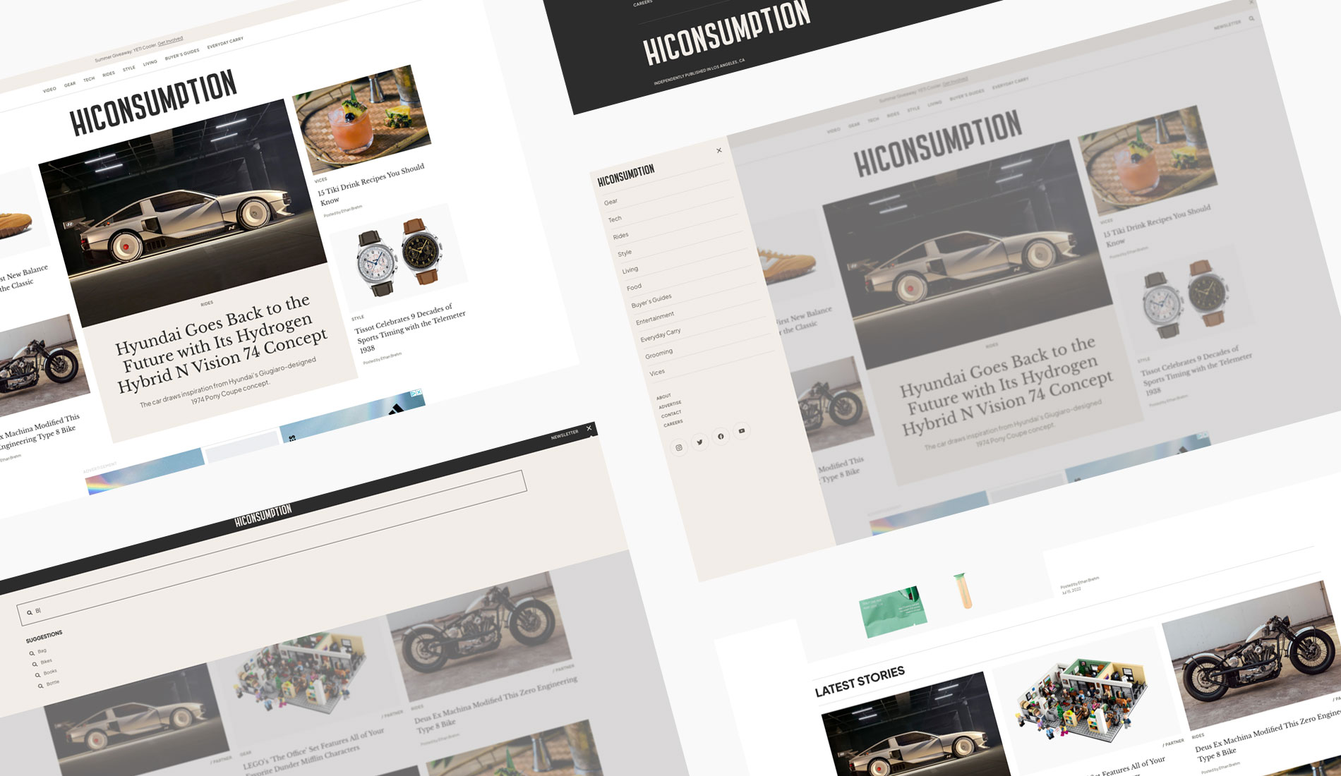 HICONSUMPTION custom Wordpress theme by London web design agency Fhoke