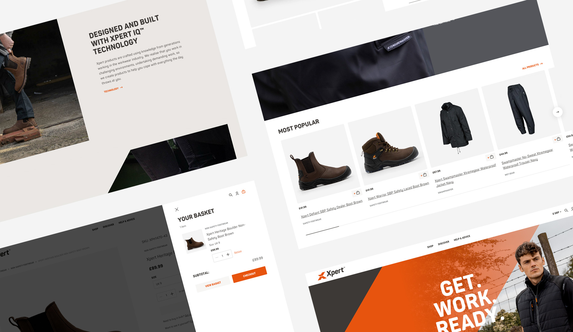 Xpert Workwear website design & development by London web design agency Fhoke