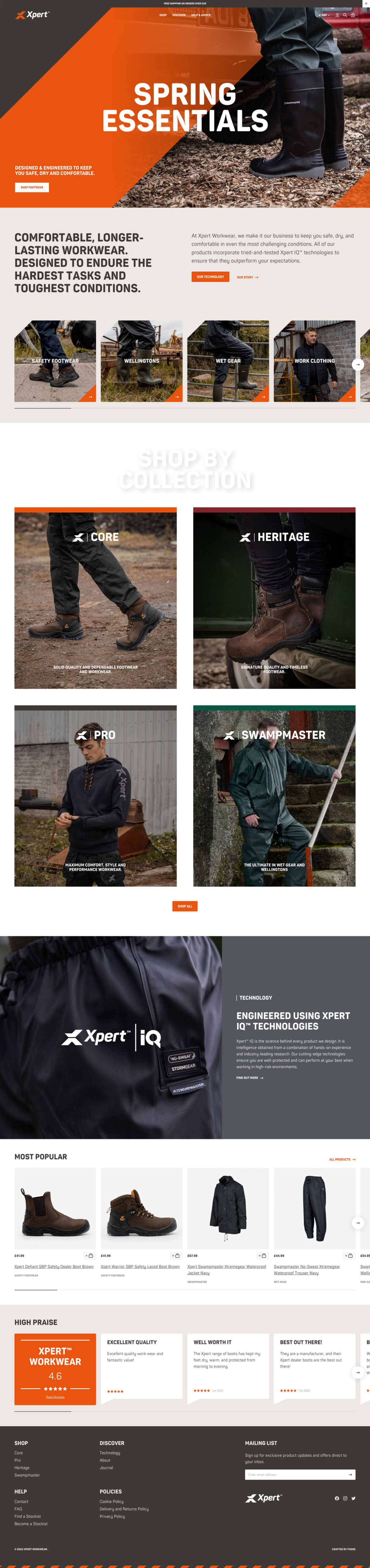 Xpert Workwear eCommerce Woocommerce shop by London WordPress agency Fhoke