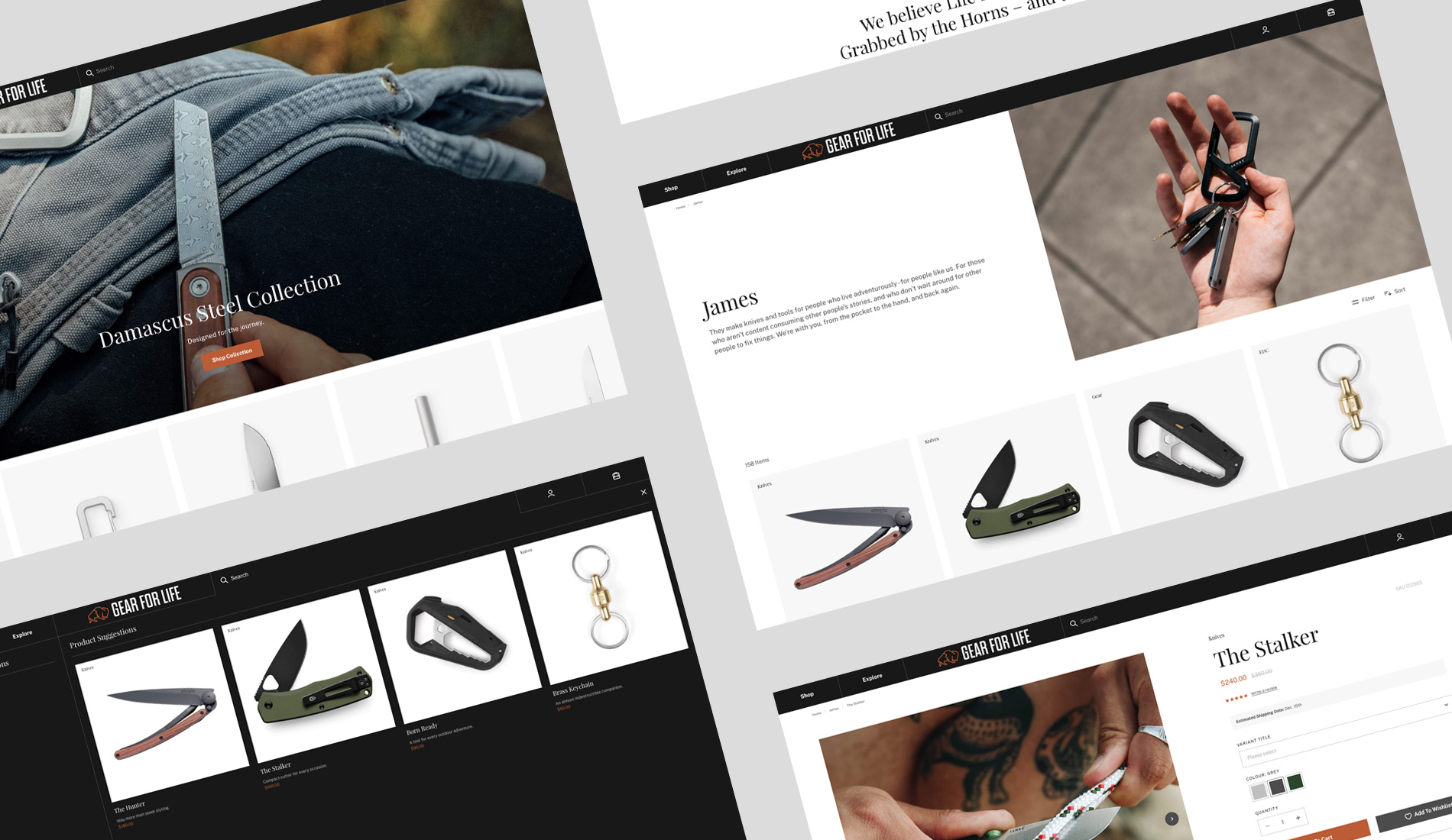 BigCommerce Shop Design and Build for Gear For Life by BigCommerce agency Fhoke