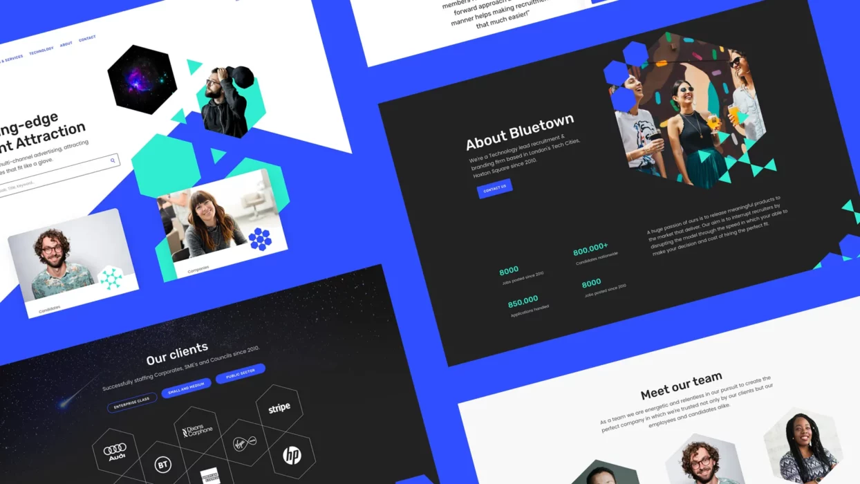 Recruitment website design for recruitment agency Bluetownonline