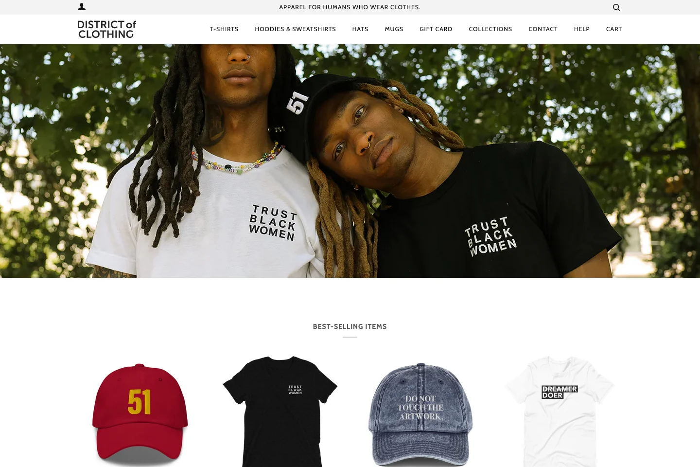 District Clothing Shopify Website