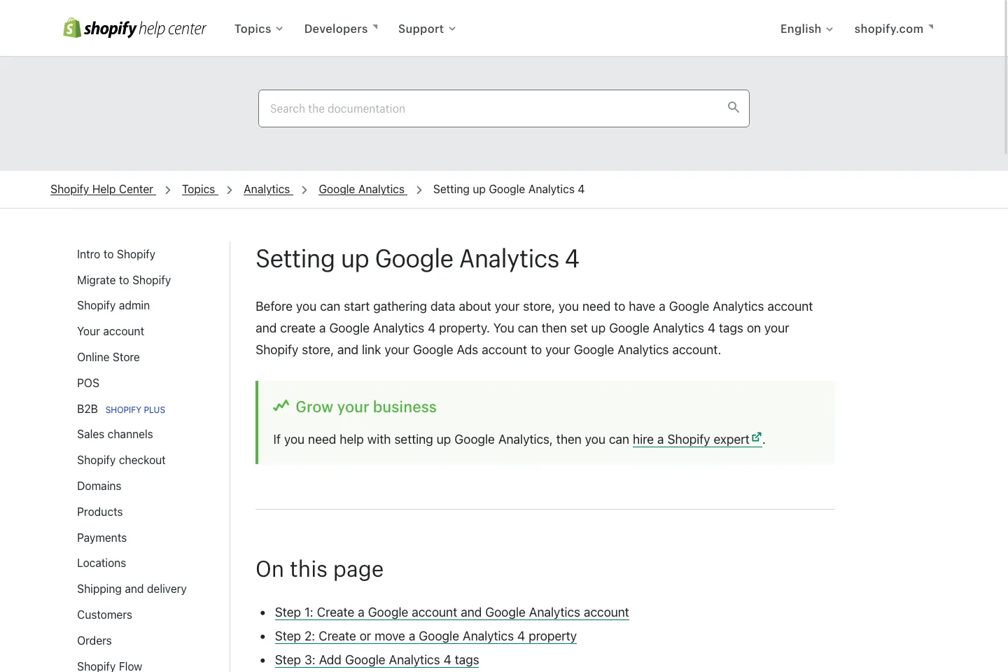 Setting up Google Analytics 4 on Shopify