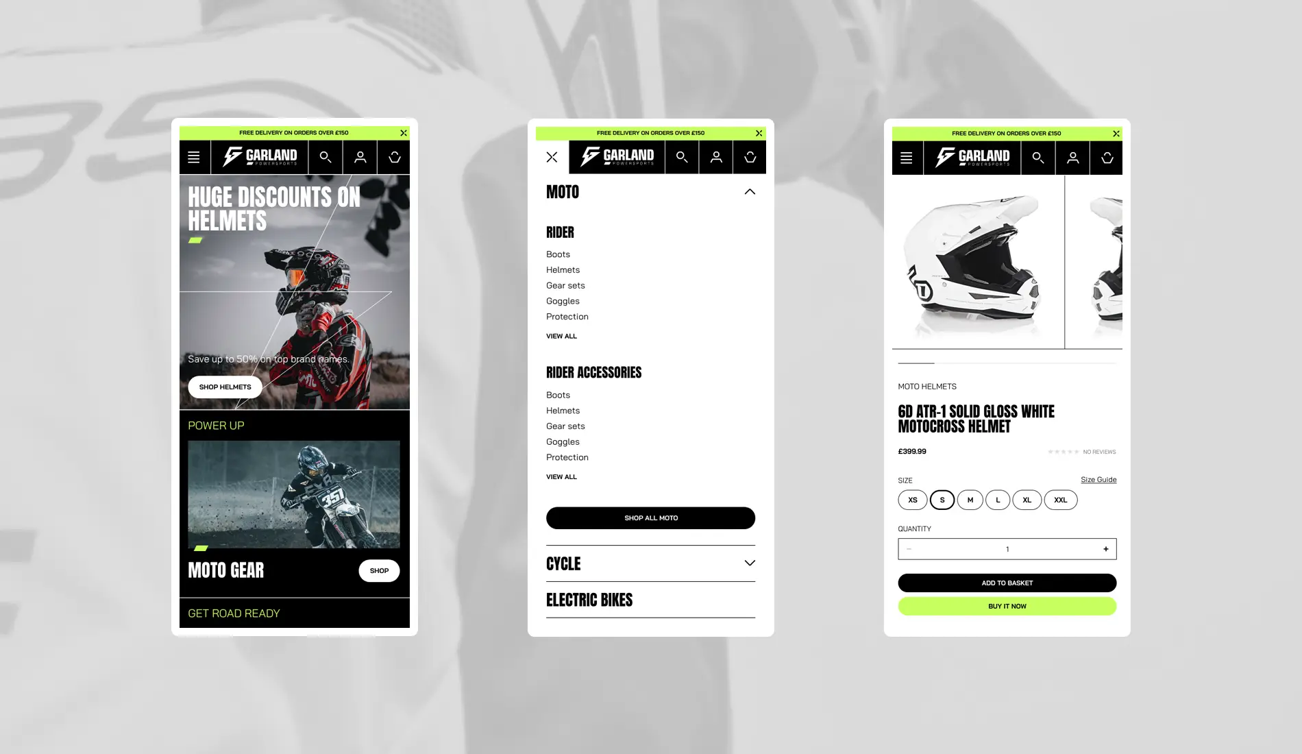 Garland Powersports Shopify Mobile Website Design