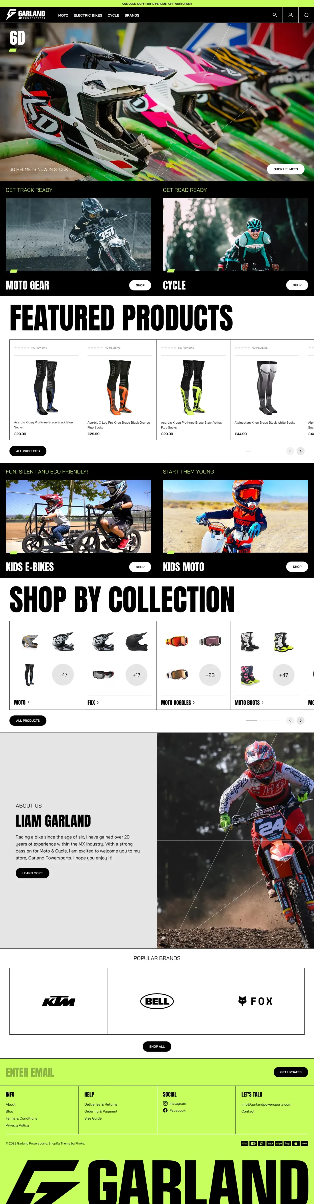 Garland Powersports Website