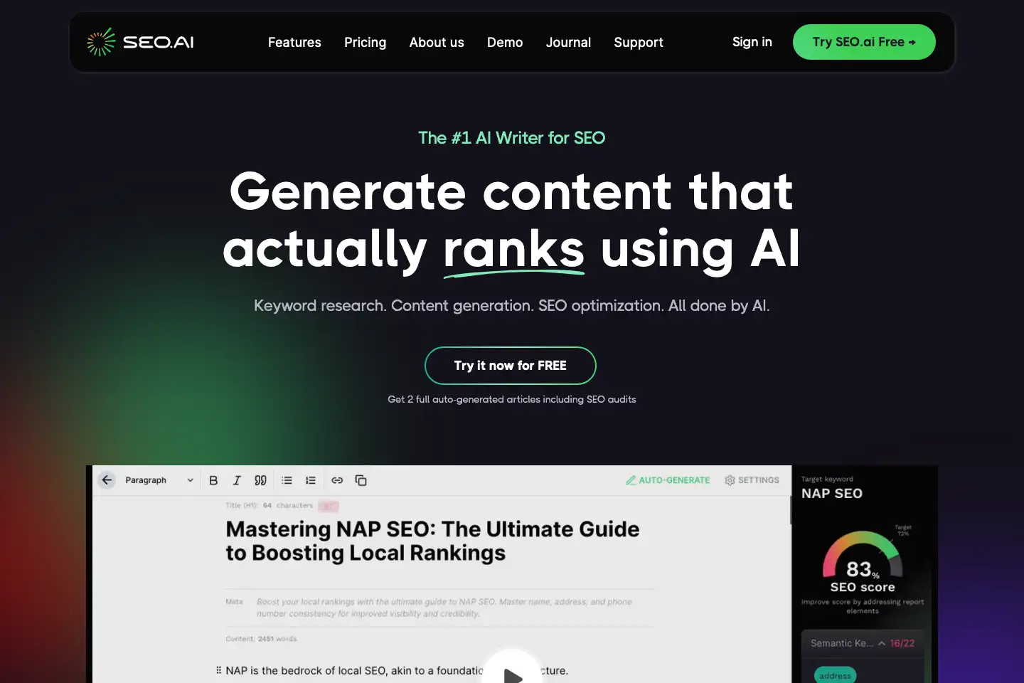 Seo.ai Website