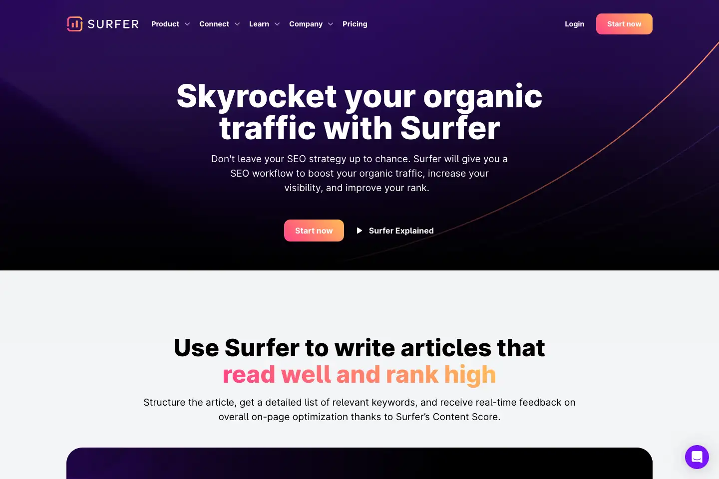 Surfer SEO Website