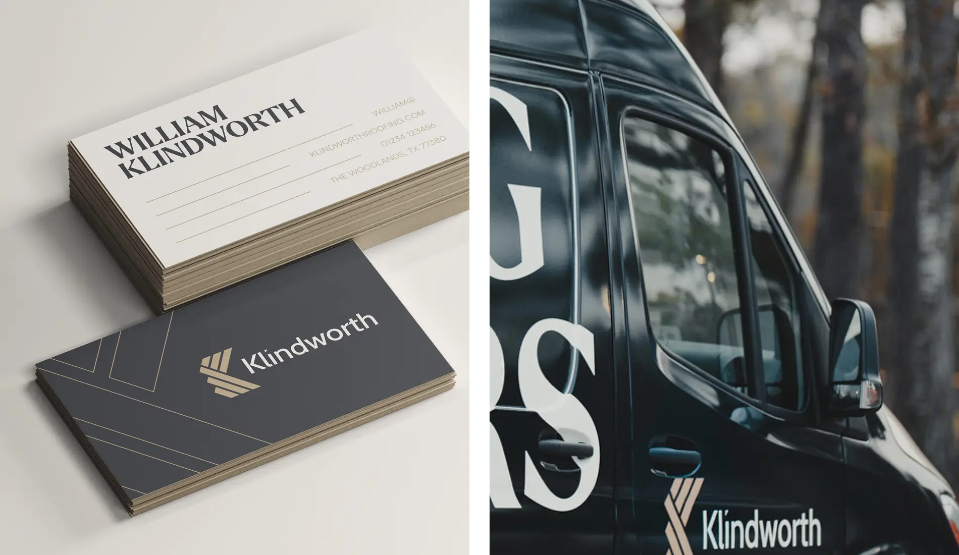 Klindworth Roofing Logo and Stationery Design