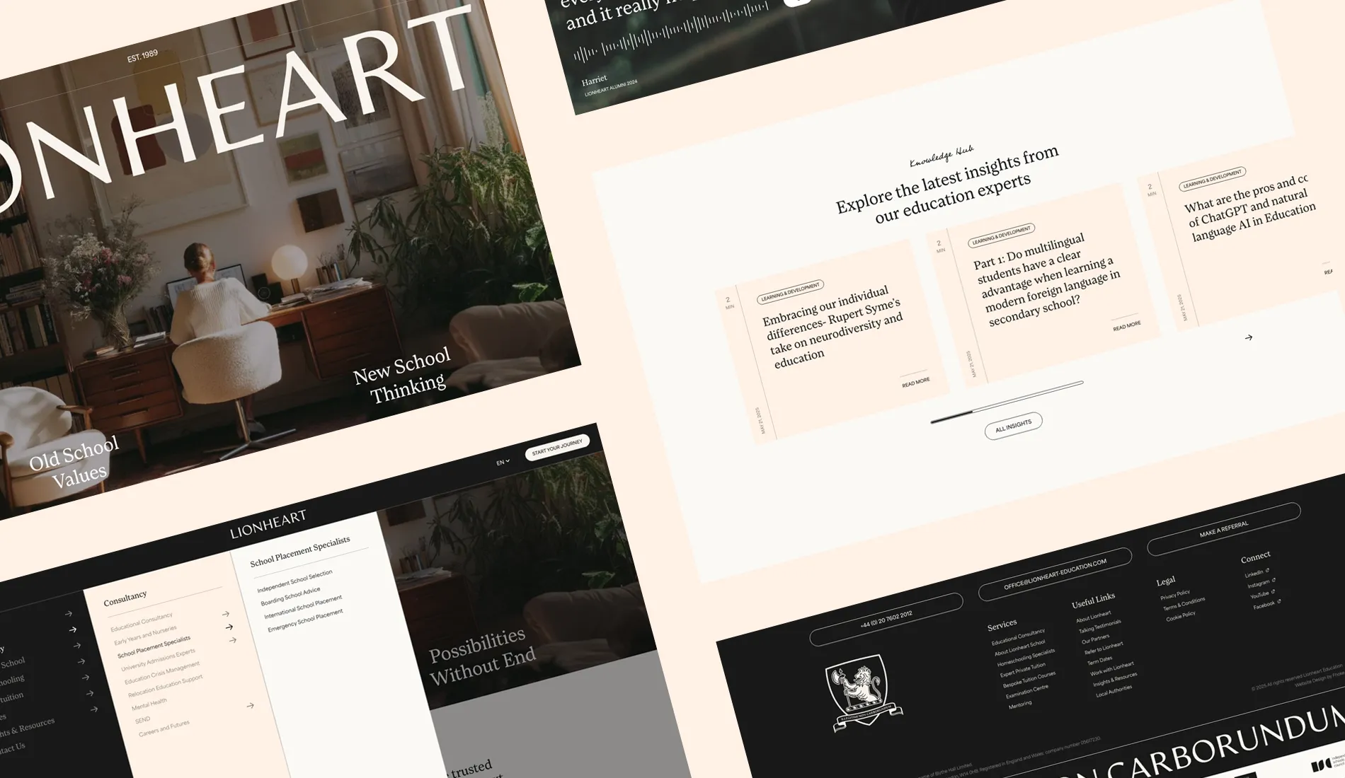 Lionheart Education Website Design