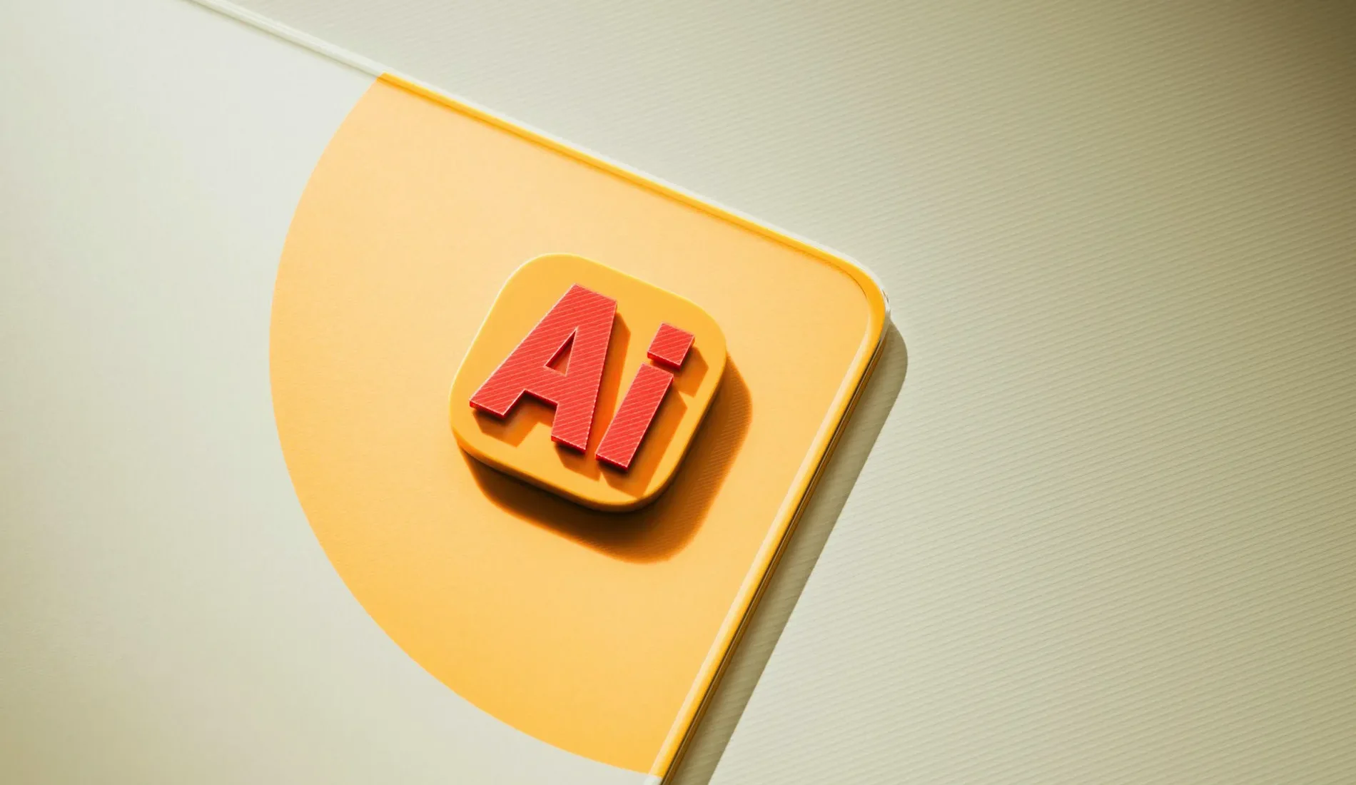 Close-up of the adobe illustrator icon on a light background