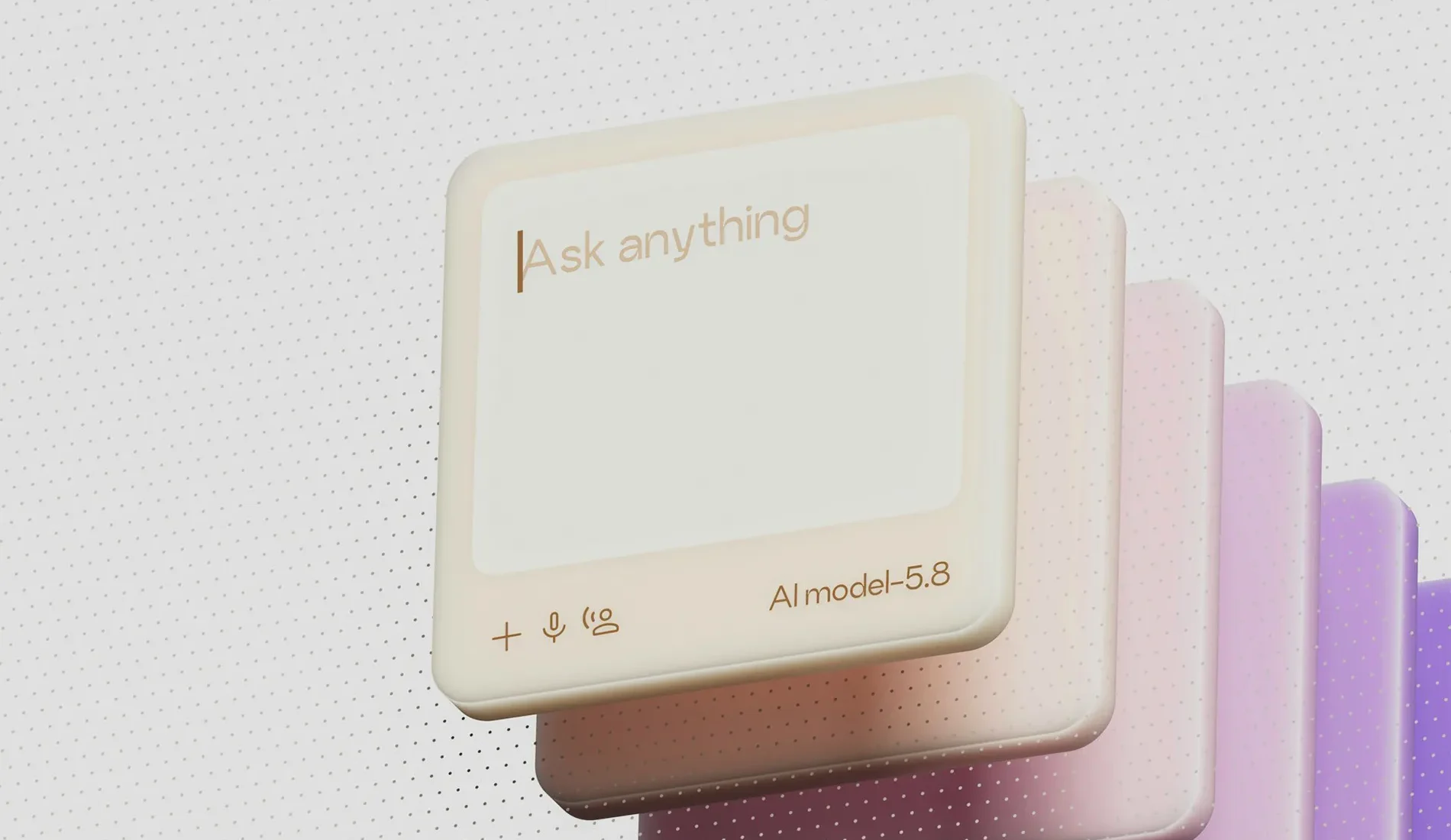 Ai model interface with text 'ask anything'