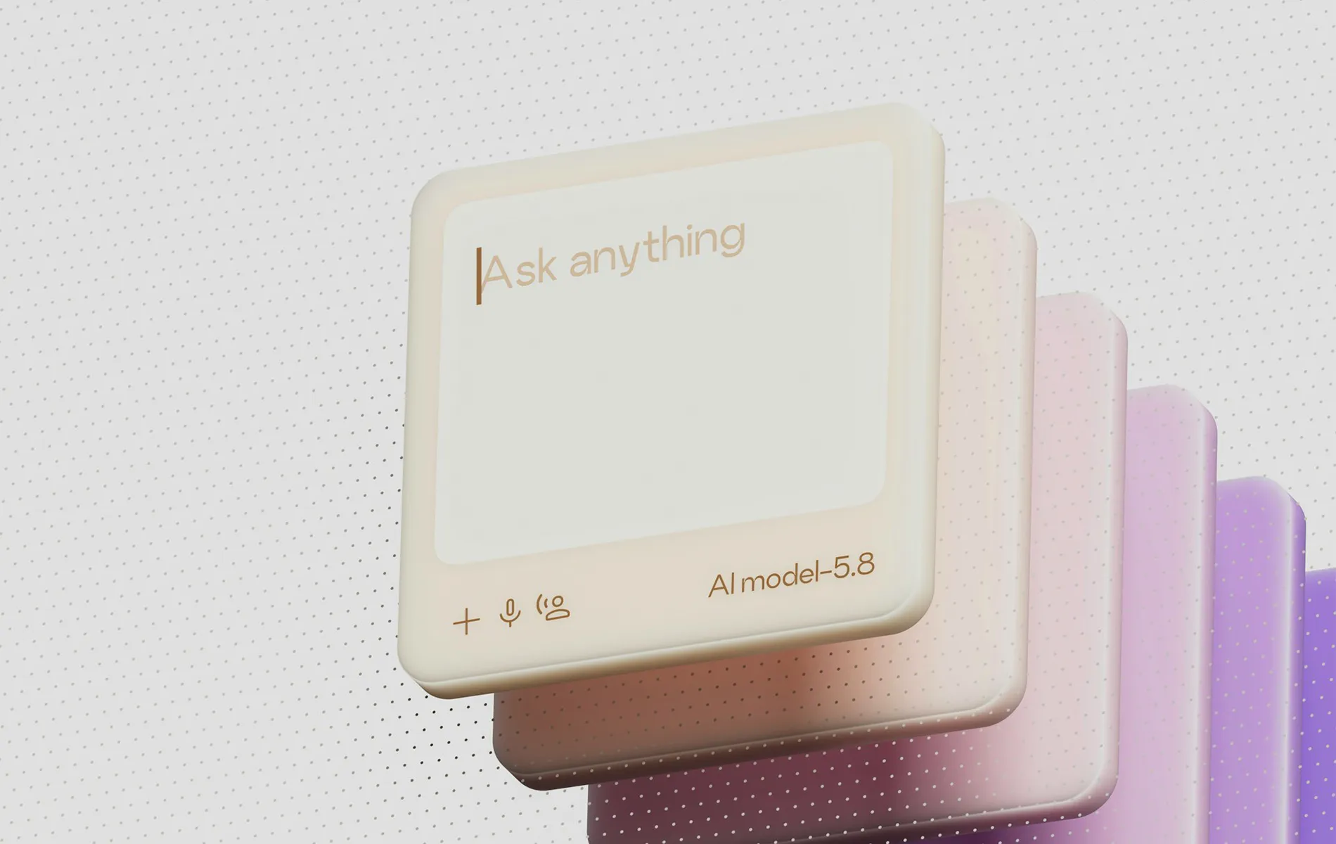 Ai model interface with text 'ask anything'