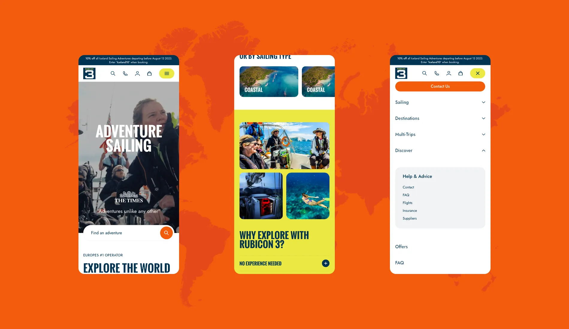 Rubicon 3 Adventure Website Design