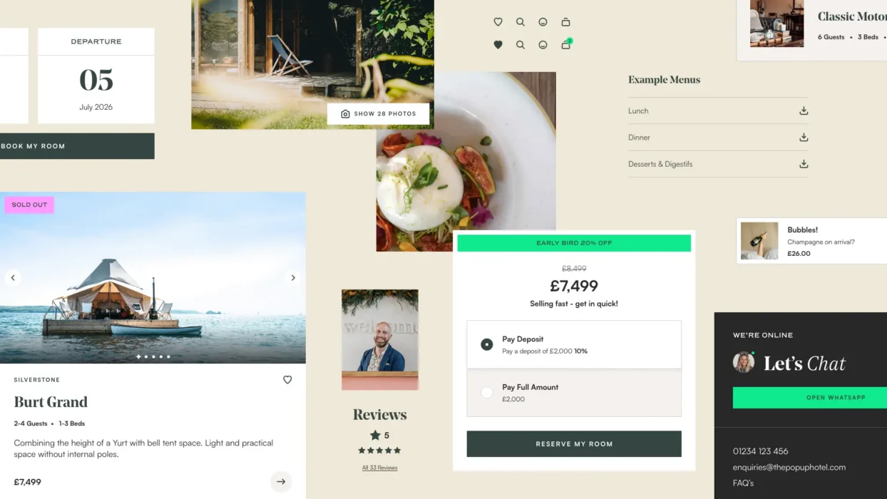 The Pop-Up Hotel Website