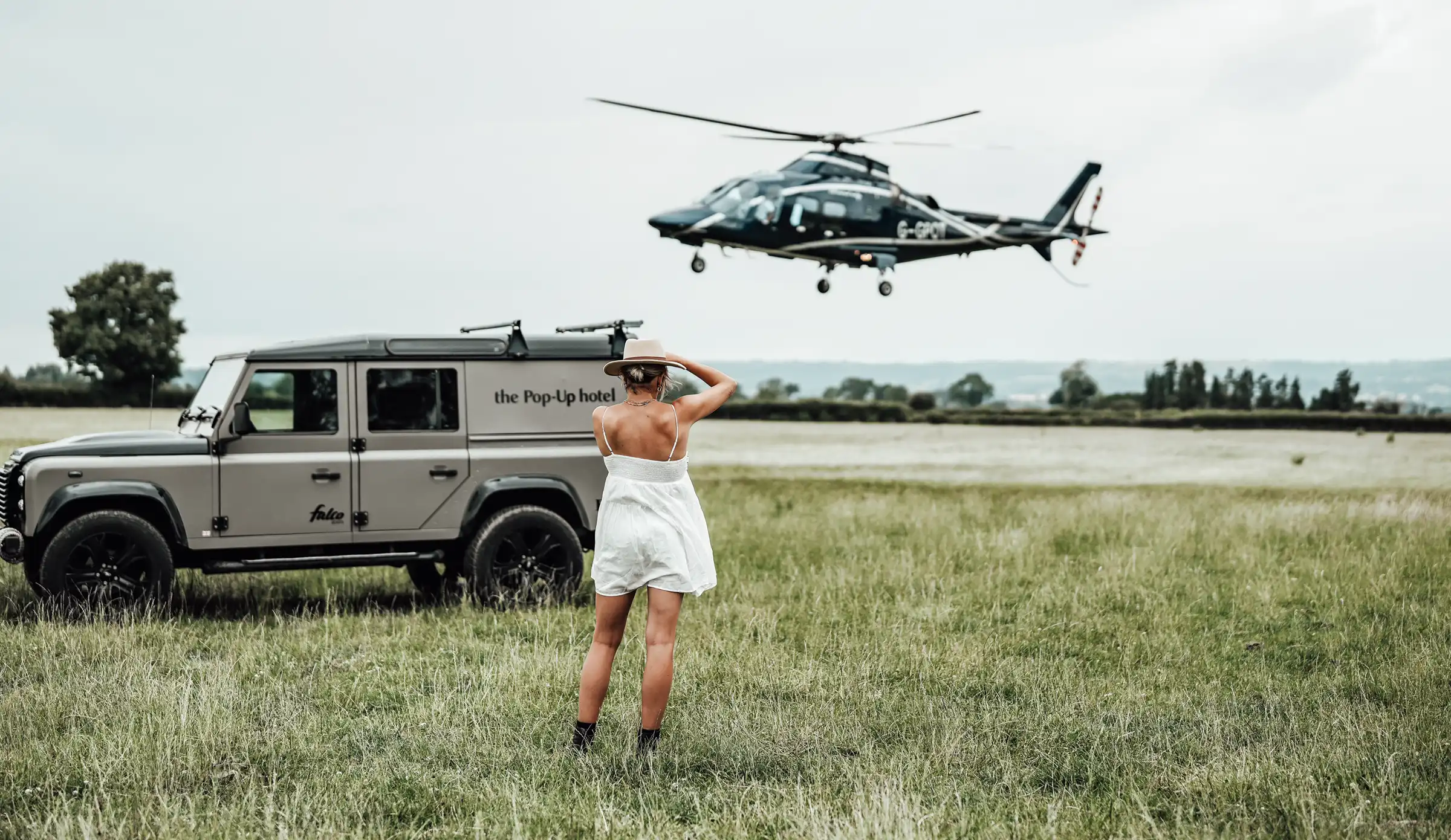 The Pop-Up Hotel Land Rover and Helicopter Transfers