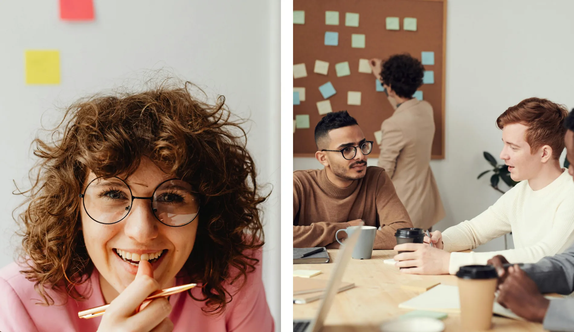 People training and smiling