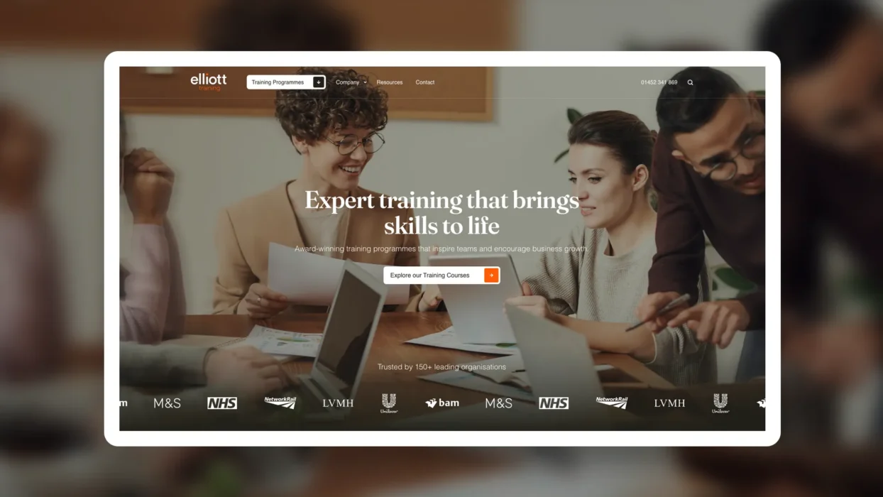 Elliott Training Website by Fhoke Web Agency