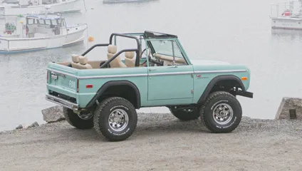 Blue Ford Bronco