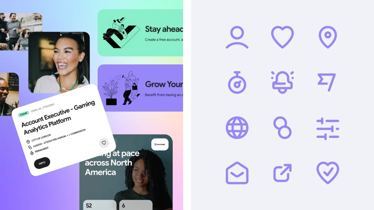 Sphere Recruitment website elements by Fhoke