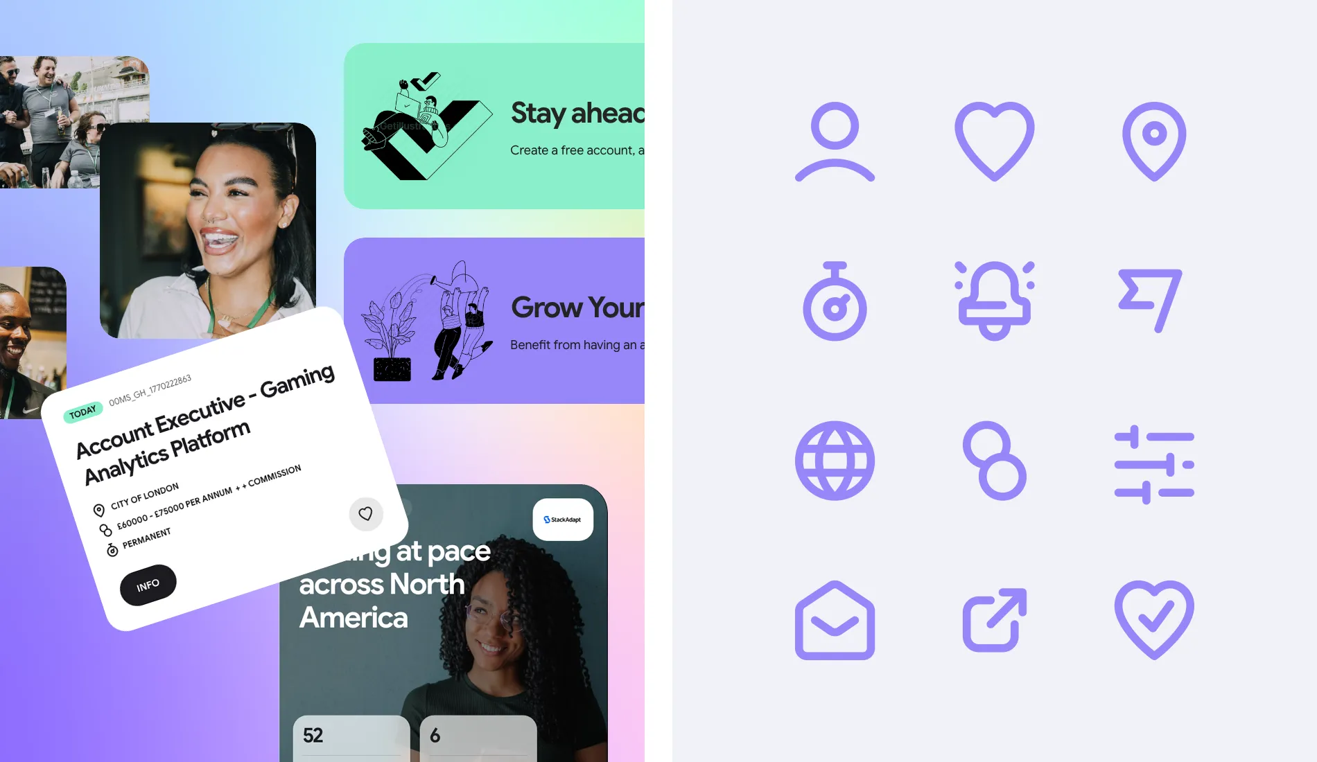 Sphere Recruitment website elements by Fhoke