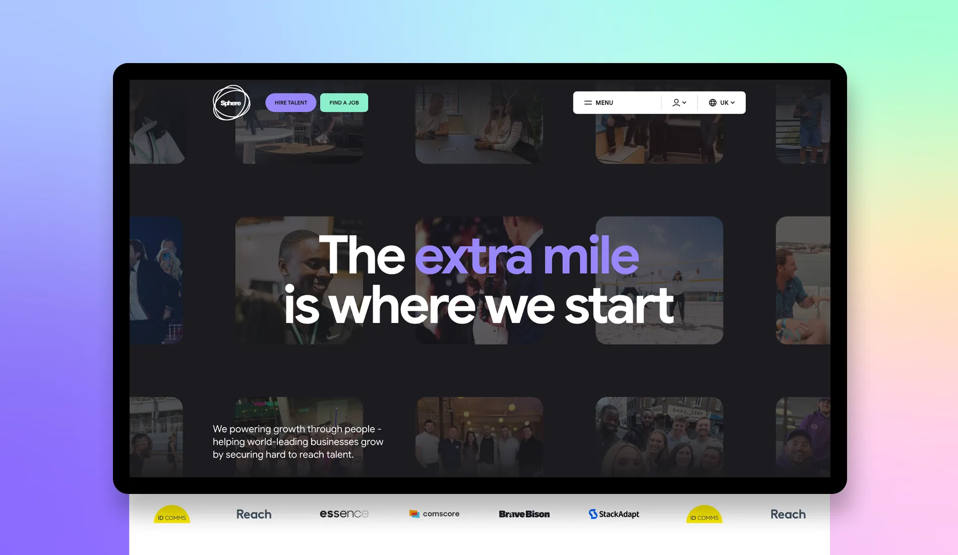 Sphere Recruitment website elements by Fhoke