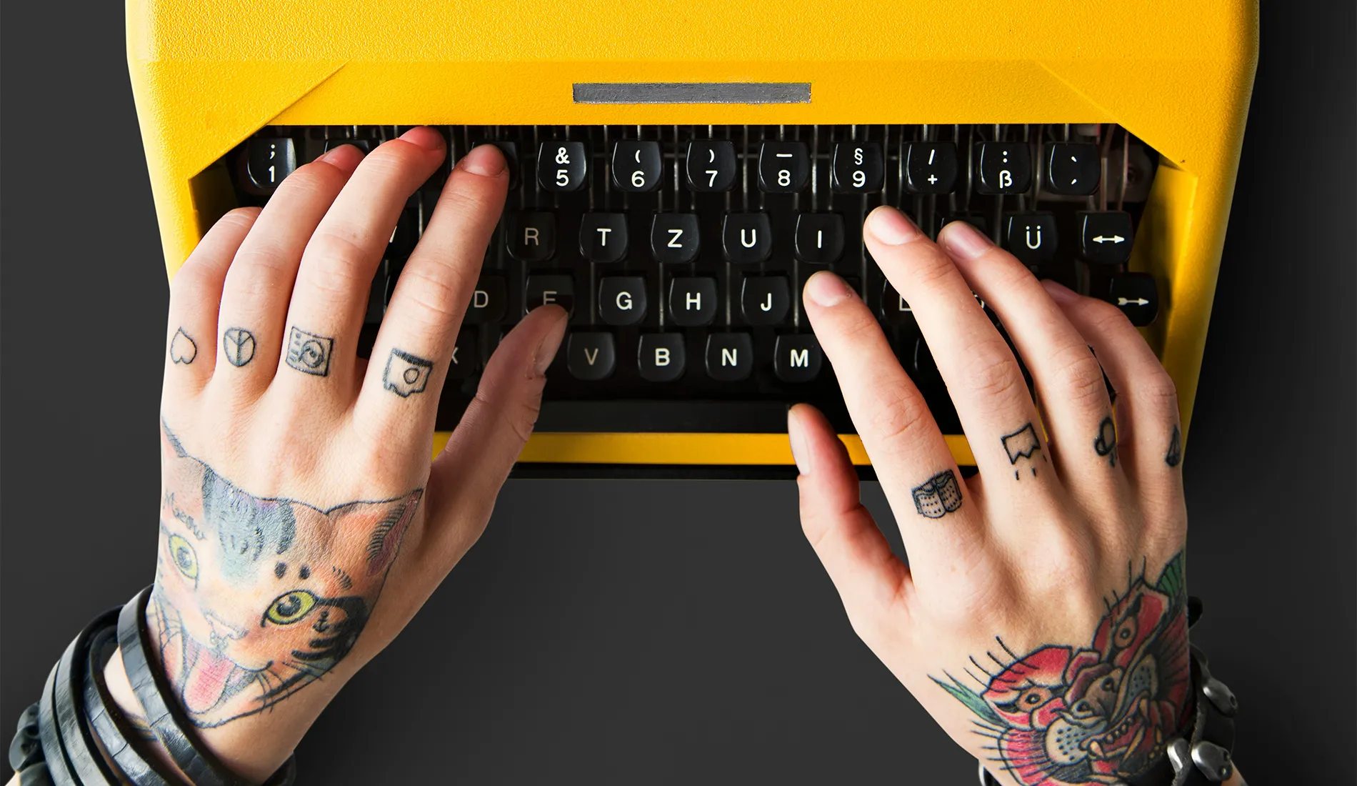 Tattoo Typewriter Machine Letter Journalism Concept
