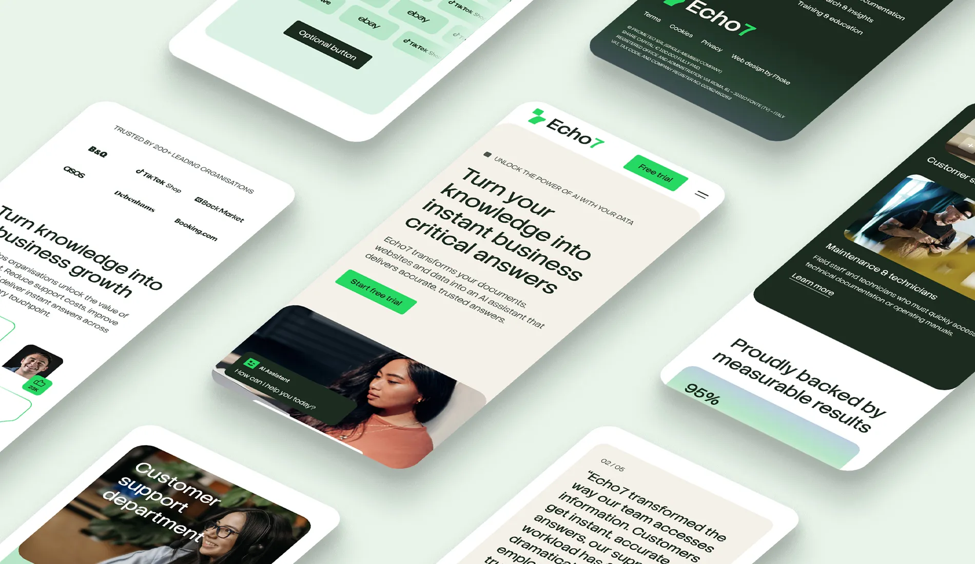 Echo7.ai Website Mobile Design