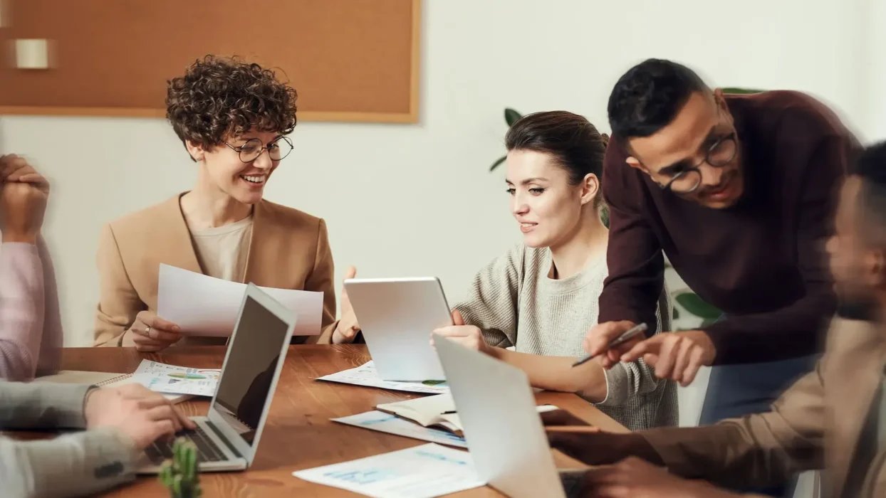 People working in an office